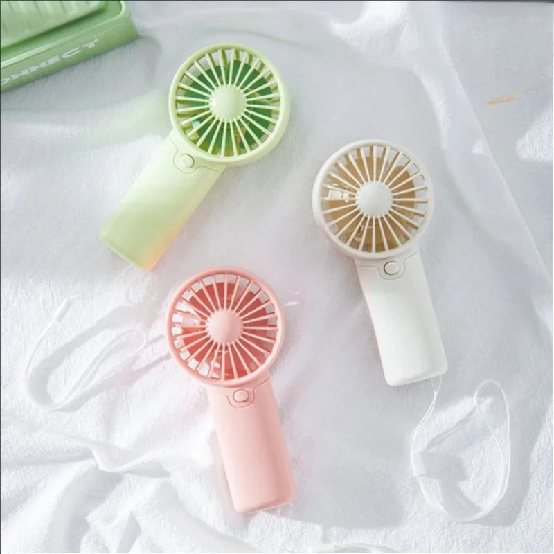 Portable Handheld Fan Small Cooling Fan USB Rechargeable Cooler Handheld Fan Mini USB Fans Strong Wind Small Cooling Tools
