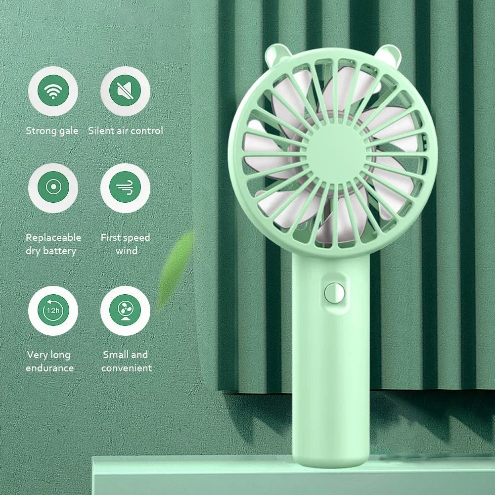 Portable Handheld Fan Small Cooling Fan USB Rechargeable Cooler Handheld Fan Mini USB Fans Strong Wind Small Cooling Tools