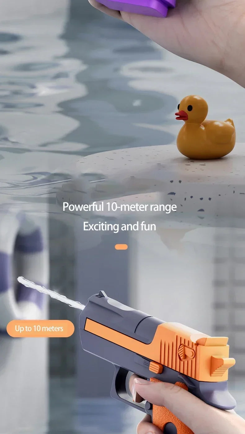 Mini water pistol Mechanical continuous firing Water Gun Summer  Pool Shooting Watergun Manual Water Gun Outdoor Game Toys Gifts