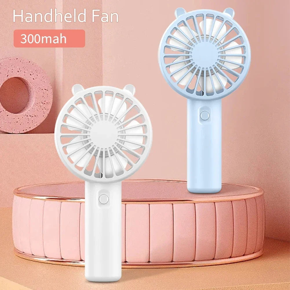 Portable Handheld Fan Small Cooling Fan USB Rechargeable Cooler Handheld Fan Mini USB Fans Strong Wind Small Cooling Tools