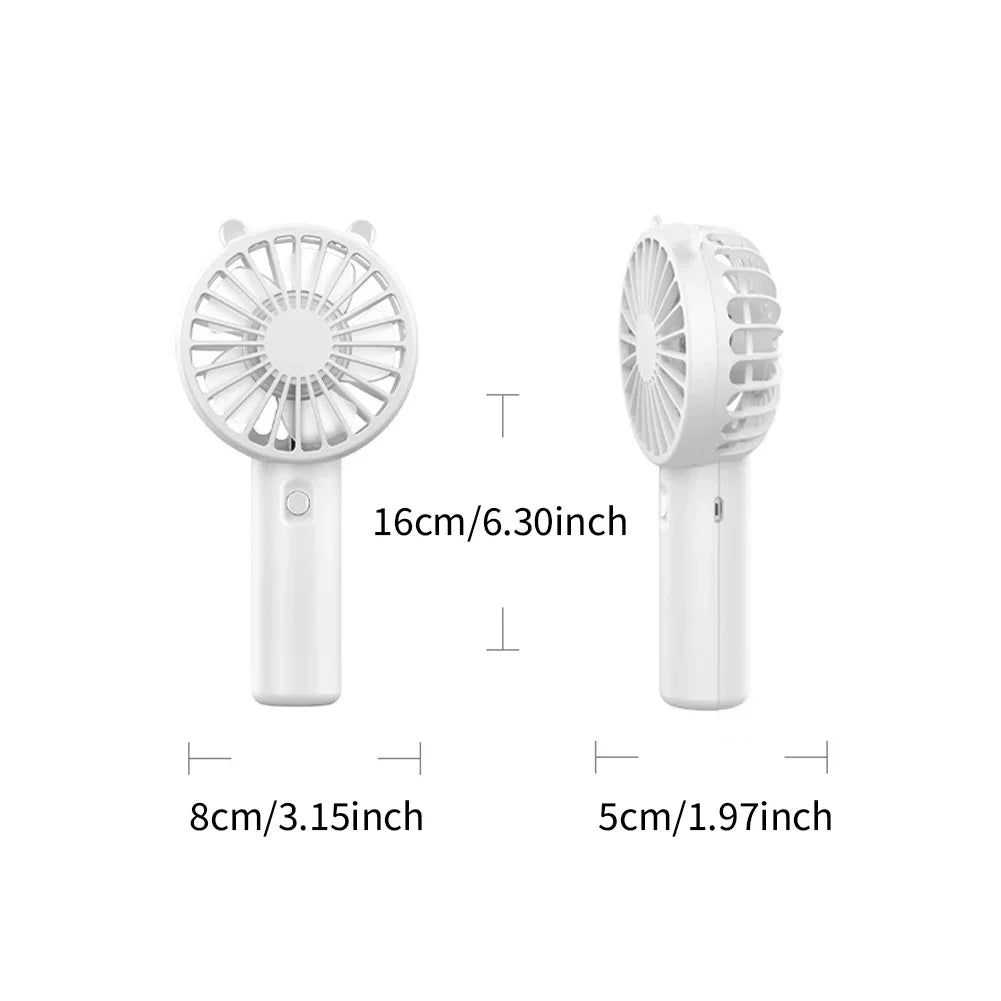 Portable Handheld Fan Small Cooling Fan USB Rechargeable Cooler Handheld Fan Mini USB Fans Strong Wind Small Cooling Tools