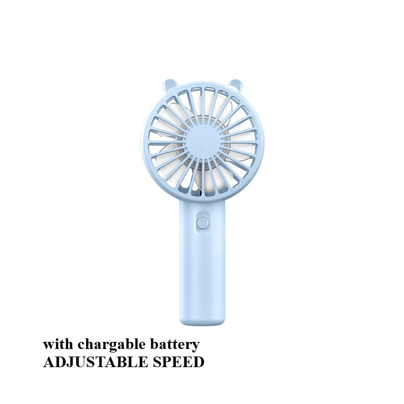 Portable Handheld Fan Small Cooling Fan USB Rechargeable Cooler Handheld Fan Mini USB Fans Strong Wind Small Cooling Tools