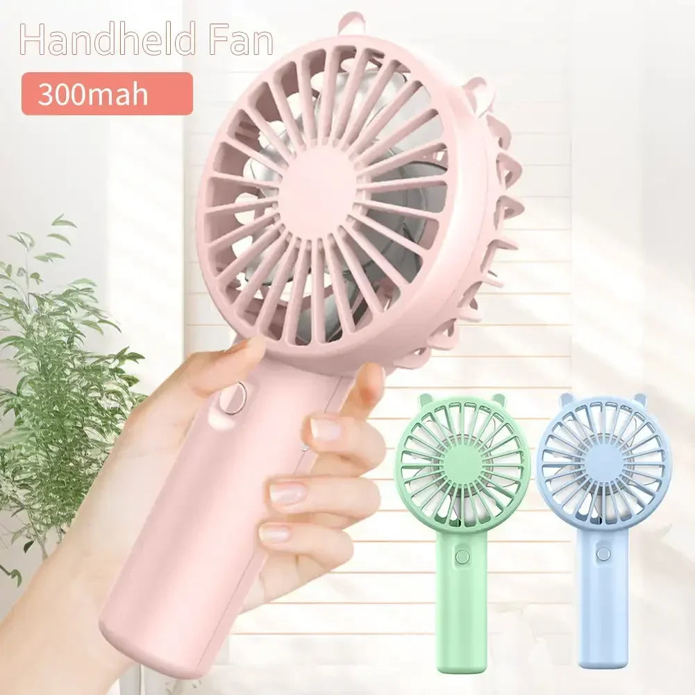 Portable Handheld Fan Small Cooling Fan USB Rechargeable Cooler Handheld Fan Mini USB Fans Strong Wind Small Cooling Tools