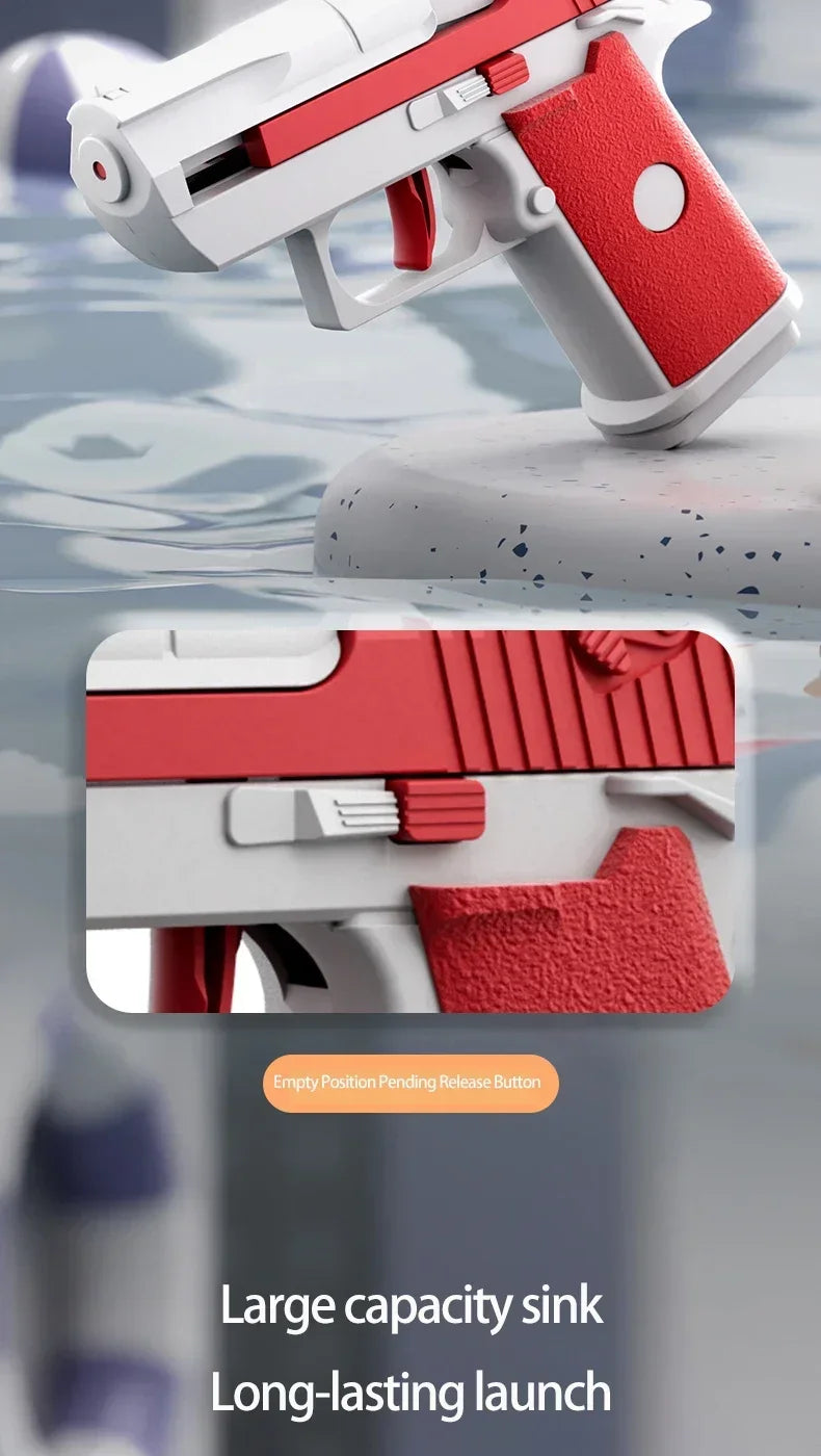 Mini water pistol Mechanical continuous firing Water Gun Summer  Pool Shooting Watergun Manual Water Gun Outdoor Game Toys Gifts