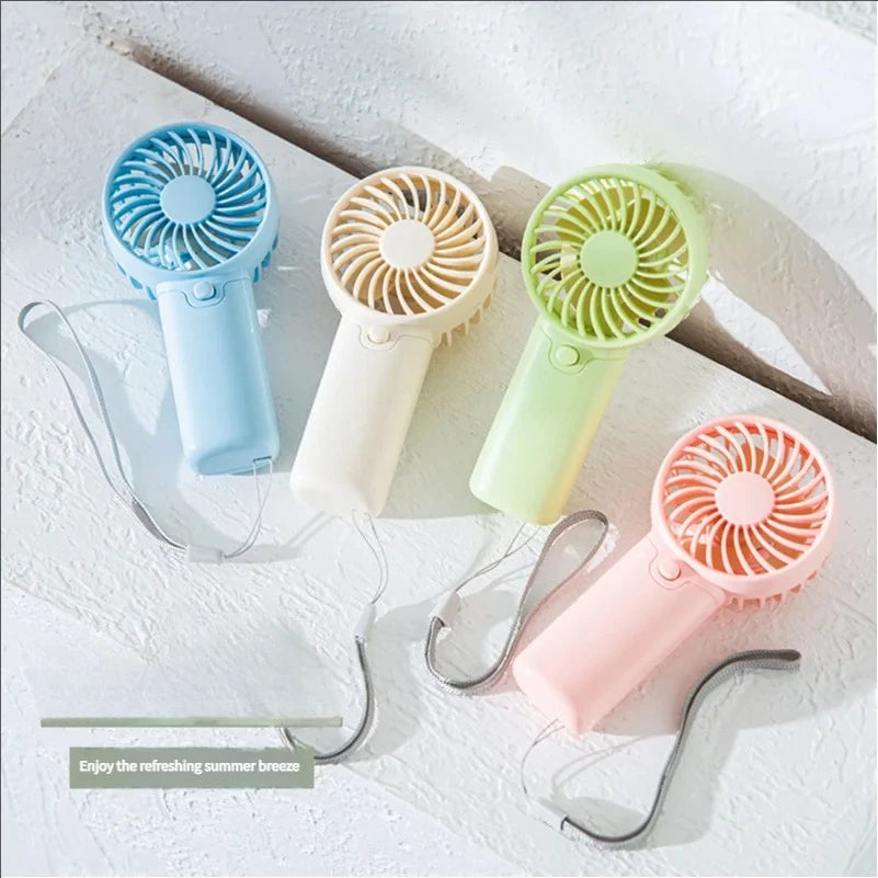 Portable Handheld Fan Small Cooling Fan USB Rechargeable Cooler Handheld Fan Mini USB Fans Strong Wind Small Cooling Tools