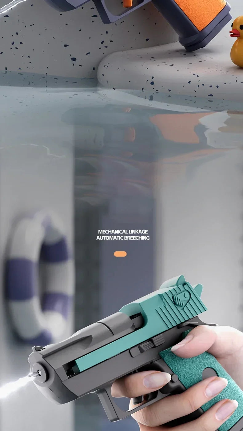 Mini water pistol Mechanical continuous firing Water Gun Summer  Pool Shooting Watergun Manual Water Gun Outdoor Game Toys Gifts