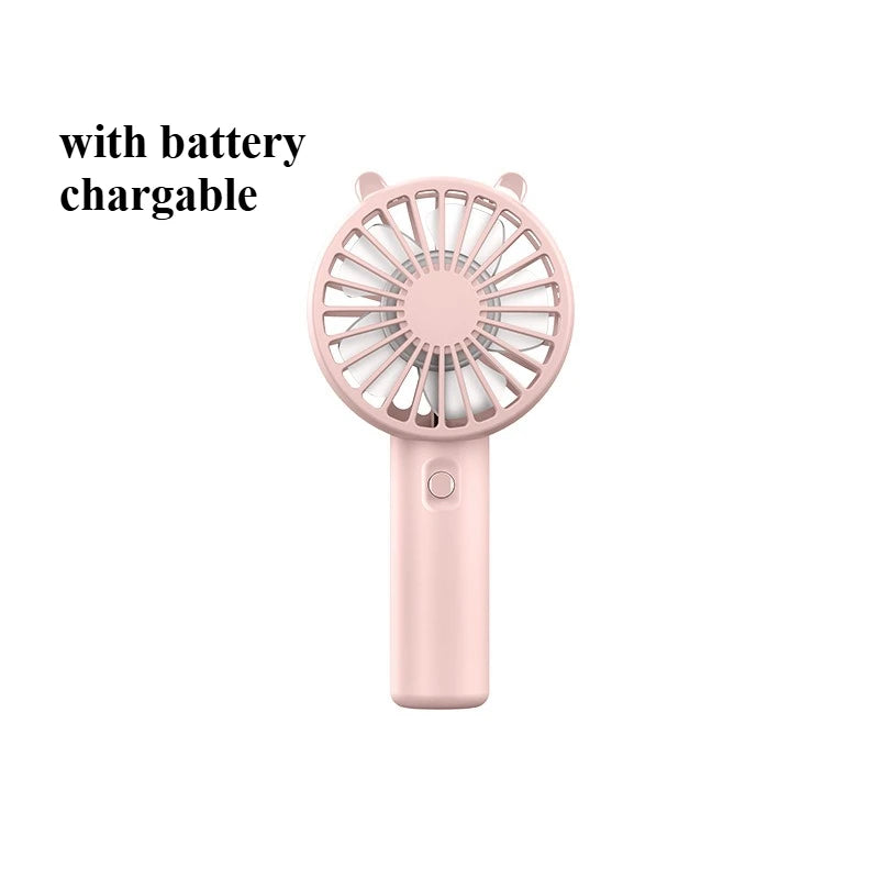 Portable Handheld Fan Small Cooling Fan USB Rechargeable Cooler Handheld Fan Mini USB Fans Strong Wind Small Cooling Tools