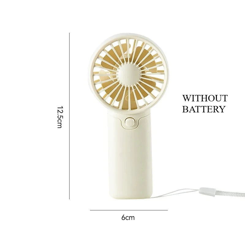 Portable Handheld Fan Small Cooling Fan USB Rechargeable Cooler Handheld Fan Mini USB Fans Strong Wind Small Cooling Tools