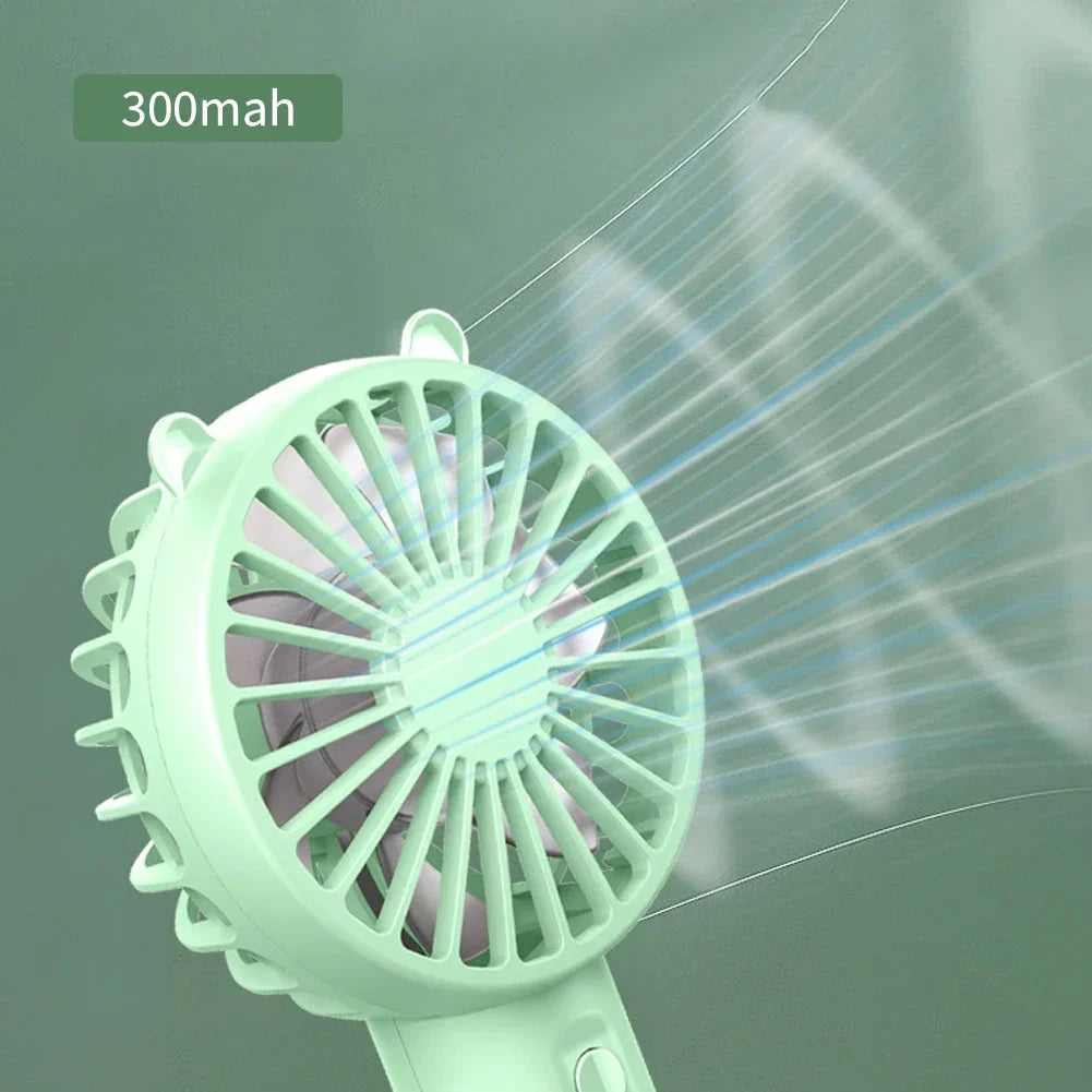 Portable Handheld Fan Small Cooling Fan USB Rechargeable Cooler Handheld Fan Mini USB Fans Strong Wind Small Cooling Tools