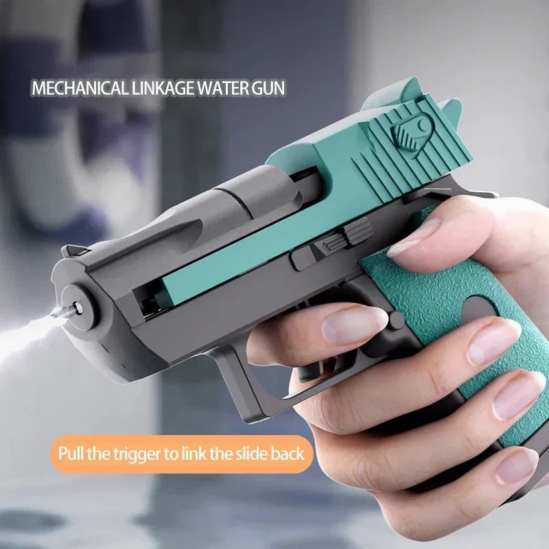Mini water pistol Mechanical continuous firing Water Gun Summer  Pool Shooting Watergun Manual Water Gun Outdoor Game Toys Gifts