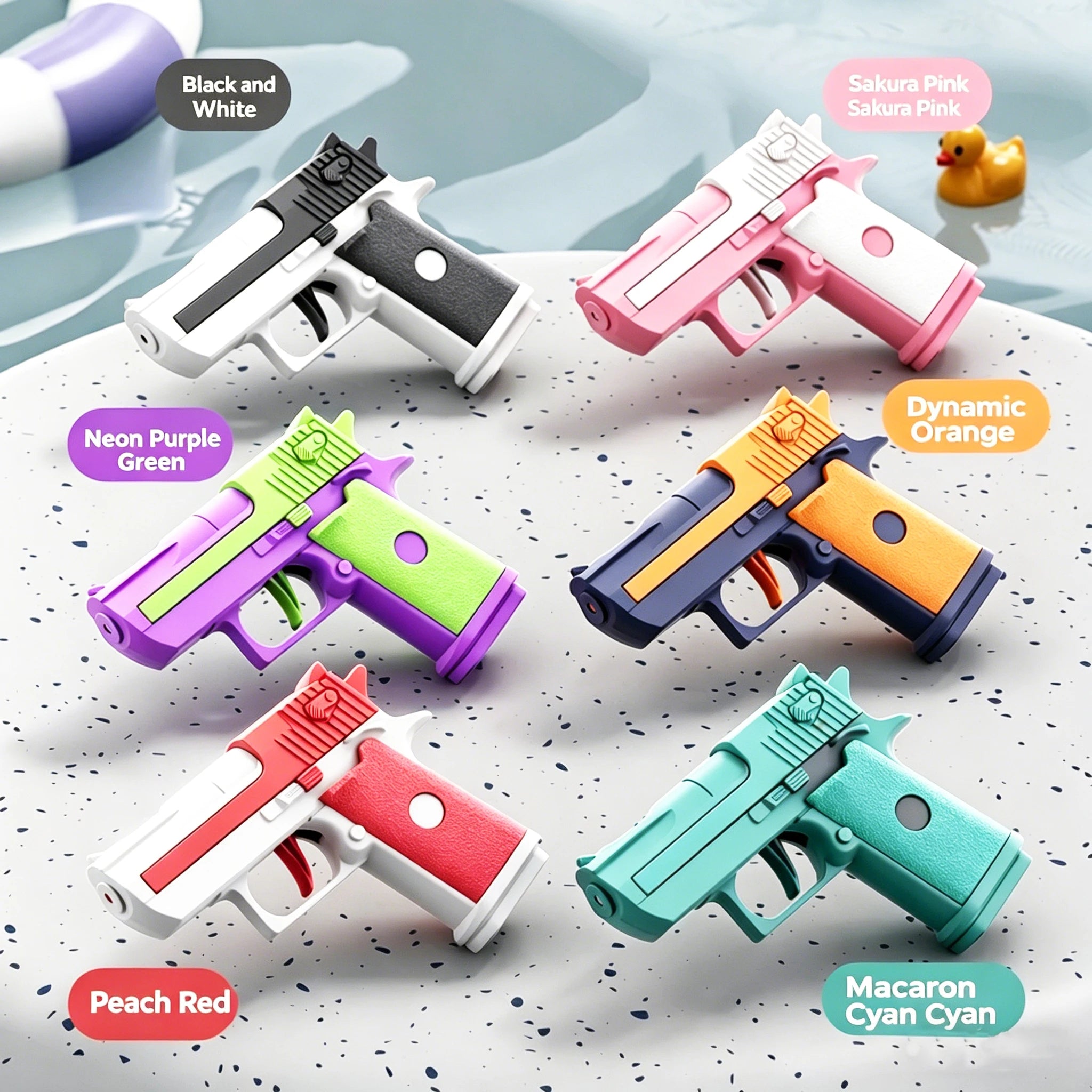 Mini water pistol Mechanical continuous firing Water Gun Summer  Pool Shooting Watergun Manual Water Gun Outdoor Game Toys Gifts