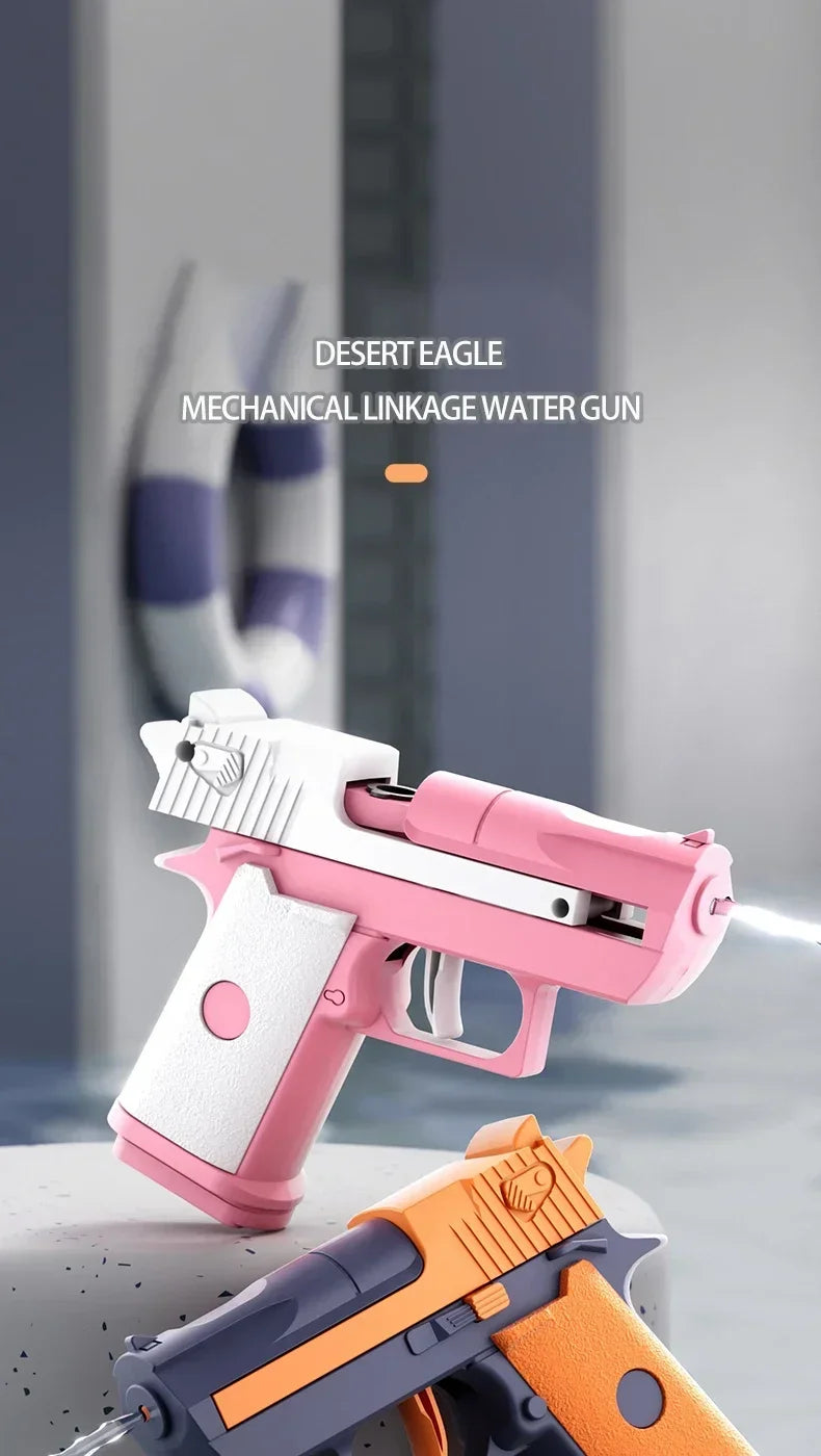 Mini water pistol Mechanical continuous firing Water Gun Summer  Pool Shooting Watergun Manual Water Gun Outdoor Game Toys Gifts